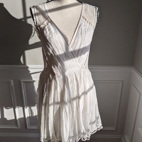 Free people long white flowy wrap shirt - Picture 8 of 10